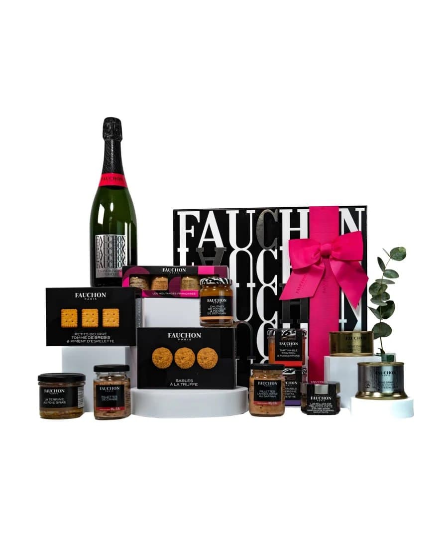 Coffret apéritif prestige champagne et produits salés Fauchon